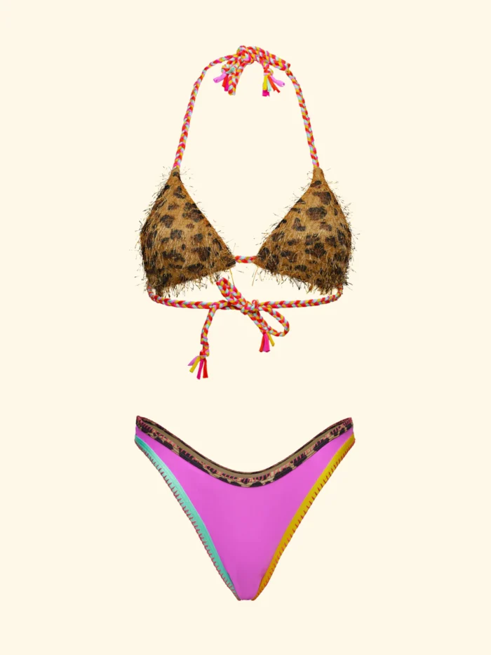 COSTUME DONNA EFFEK TRIANGOLO "PELOSO" LEOPARDATO - immagine 3