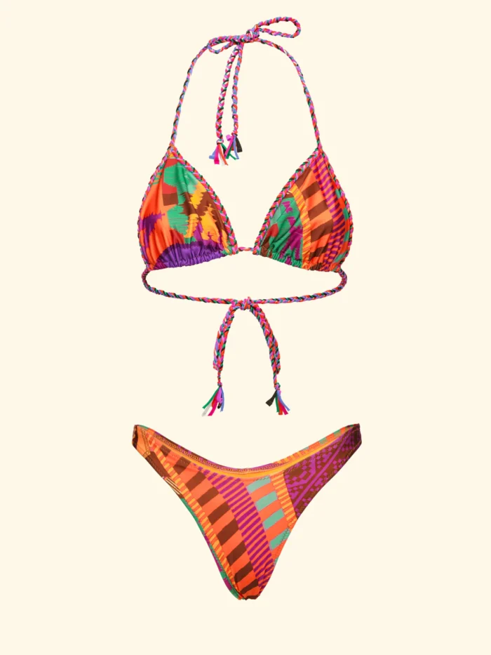 COSTUME DONNA EFFEK TRIANGOLO COLORATISSIMO CON CORDINI - immagine 2