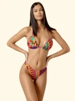 COSTUME DONNA EFFEK A DUE PEZZI DELLA STAGIONE ESTATE 2026. TRAINGOLO SUPE COLORATISSIMO CON IMBOTTITURA ESTRAIBILE E CORDINO. BRASILIANA