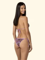 COSTUME DONNA EFFEK TRIANGOLO TESSUTO TRAFORATO NEI COLORI DEL LILLA, VIOLA E ARANCIO - immagine 3
