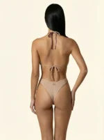 COSTUME DONNA EFFEK TRIANGOLO UNA COPPA ORO ED UNA MARRONE IN LUREX - immagine 2
