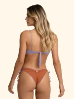 COSTUME DONNA EFFEK TOP "PELOSO" LILLA CON BRASILIANA CON LACCETTO LUREX BRUCIATO - immagine 2