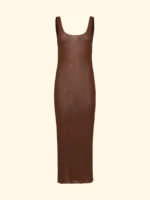 ABITO DONNA EFFEK LUNGO IN LUREX NERO CON SCOLLO PROFONDO SULLA SCHIENA - immagine 3