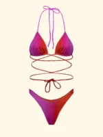 COSTUME DONNA EFFEK TRIANGOLO DEGRADE' VIOLA E BRUCIATO - immagine 3