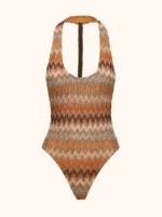 COSTUME DONNA ME FUI INTERO NEI COLORI CALDI DELLA TERRA. TRECCIA SULLA SCHIENA - immagine 3