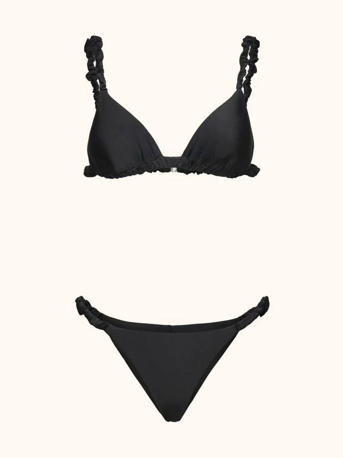 COSTUME ME FUI TRIANGOLO CLASSICO CON BRETELLINA ARRICCIATA NERO - immagine 3