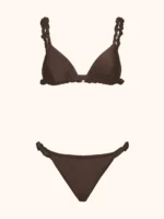 COSTUME DONNA ME FUI CLASSICO TRIANGOLO CON BRETELLINA ARRICCIATA MARRONE - immagine 3