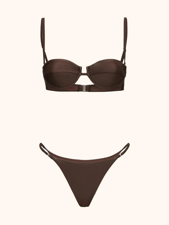 COSTUME DONNA ME FUI BALCONCINO SEMPLICE MARRONE - immagine 3