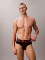 CONFEZIONE 3 SLIP UOMO CALVIN KLEIN INTENSE POWER MICROFIBRA NERO MEGA LOGO COLORATO - immagine 2