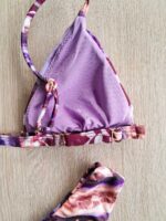 COSTUME DONNA EFFEK TRIANGOLO CON DETTAGLIO "FIOCCO" IN METALLO TRA LE COPPE FANTASIA NEI COLORI DEL LILLA, ROSA E BORDEAUX - immagine 9