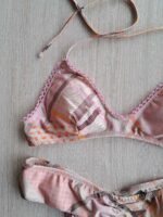 COSTUME EFFEK DONNA TOP BEIGE E FANTASIA LEGGERA ROSA CON PASSAMANERIA ROSA - immagine 3