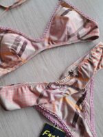 COSTUME EFFEK DONNA TOP BEIGE E FANTASIA LEGGERA ROSA CON PASSAMANERIA ROSA - immagine 4
