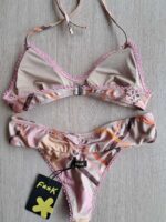 COSTUME EFFEK DONNA TOP BEIGE E FANTASIA LEGGERA ROSA CON PASSAMANERIA ROSA - immagine 5