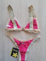 EFFEK DONNA TRIANGOLO IN TESSUTO FUCSIA CON ORLO DI PASSAMANERIA - immagine 4