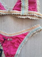 EFFEK DONNA TRIANGOLO IN TESSUTO FUCSIA CON ORLO DI PASSAMANERIA - immagine 5