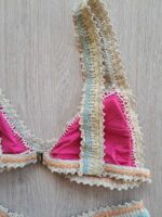 EFFEK DONNA TRIANGOLO IN TESSUTO FUCSIA CON ORLO DI PASSAMANERIA - immagine 6