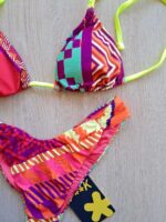 COSTUME DONNA EFFEK TRIANGOLO COLORI ACCESI LACCETTI GIALLO FLUO - immagine 4
