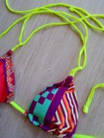 COSTUME DONNA EFFEK TRIANGOLO COLORI ACCESI LACCETTI GIALLO FLUO - immagine 7
