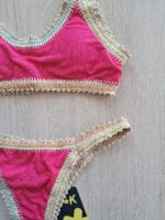 TOP EFFEK IN TESSUTO FUCSIA CON PASSAMANERIA COLORATA - immagine 2