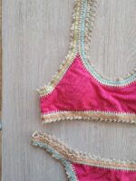 TOP EFFEK IN TESSUTO FUCSIA CON PASSAMANERIA COLORATA - immagine 3