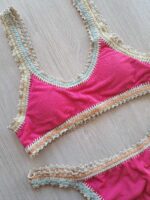 TOP EFFEK IN TESSUTO FUCSIA CON PASSAMANERIA COLORATA - immagine 4