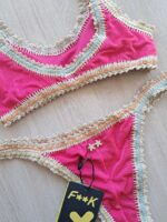 TOP EFFEK IN TESSUTO FUCSIA CON PASSAMANERIA COLORATA - immagine 6