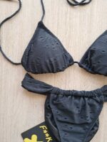 COSTUME DONNA EFFEK TRIANGOLO E BRASILIANA A TENDINA SANGALLO NERO - immagine 2