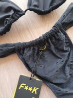 COSTUME DONNA EFFEK TRIANGOLO E BRASILIANA A TENDINA SANGALLO NERO - immagine 5