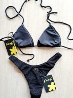 COSTUME DONNA EFFEK TRIANGOLO LUREX NERO - immagine 4