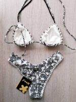 COSTUME EFFEK TRIANGOLO TESSUTO LAVORATO BIANCO E NERO - immagine 4