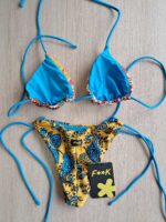 TRIANGOLO EFFEK FANTASIA NEI COLORI DEL SENAPE, RUGGINE E TURCHESE - immagine 7