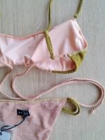 COSTUME DONNA ME FUI BRASSIERE TESSUTO LUREX CIPRIA E VERDE MILITARE - immagine 5