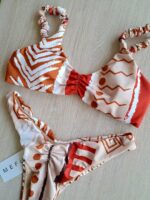 COSTUME DONNA ME FUI A BRASSIERRE CLASSICA BRETELLA ARRICCIATA A FANTASIA SU BASE BEIGE - immagine 2