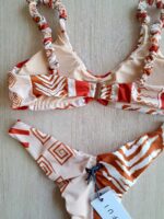 COSTUME DONNA ME FUI A BRASSIERRE CLASSICA BRETELLA ARRICCIATA A FANTASIA SU BASE BEIGE - immagine 5