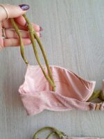 COSTUME DONNA ME FUI BALCONCINO TESSUTO LUREX CIPRIA E VERDE MILITARE - immagine 7