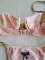 COSTUME DONNA ME FUI BALCONCINO TESSUTO LUREX CIPRIA E VERDE MILITARE - immagine 8