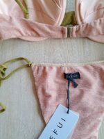 COSTUME DONNA ME FUI BALCONCINO TESSUTO LUREX CIPRIA E VERDE MILITARE - immagine 9