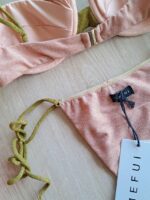 COSTUME DONNA ME FUI BALCONCINO TESSUTO LUREX CIPRIA E VERDE MILITARE - immagine 10