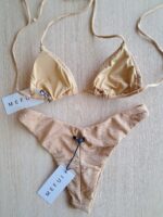 COSTUME DONNA ME FUI TRIANGOLO TESSUTO LUREX ORO - immagine 6