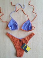 COSTUME DONNA EFFEK TRIANGOLO LUREX LILLA E RUGGINE - immagine 5