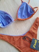 COSTUME DONNA EFFEK TRIANGOLO LUREX LILLA E RUGGINE - immagine 6