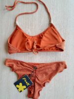 COSTUME DONNA EFFEK TOP E COULOTTE IN LUREX ARANCIONE - immagine 7