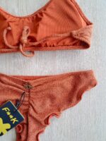 COSTUME DONNA EFFEK TOP E COULOTTE IN LUREX ARANCIONE - immagine 8