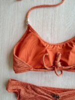 COSTUME DONNA EFFEK TOP E COULOTTE IN LUREX ARANCIONE - immagine 9