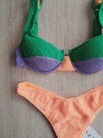 COSTUME DONNA ME FUI BALCONCINO TESSUTO A COSTINE ARANCIO, LILLA E VERDE - immagine 3