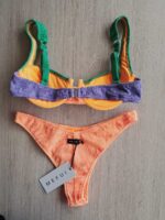 COSTUME DONNA ME FUI BALCONCINO TESSUTO A COSTINE ARANCIO, LILLA E VERDE - immagine 4