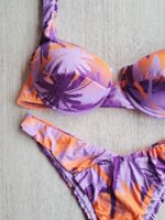 COSTUME DONNA ME FUI A BALCONCINO BASE LILLA FANTASIA VIOLA E ARANCIO - immagine 2