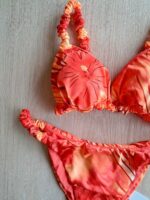 COSTUME DONNA ME FUI TRIANGOLO CON CLASSICA BRETELLINA ARRICCIATA ARANCIO CON FANTASIA - immagine 5