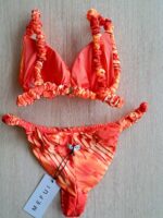 COSTUME DONNA ME FUI TRIANGOLO CON CLASSICA BRETELLINA ARRICCIATA ARANCIO CON FANTASIA - immagine 6