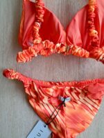 COSTUME DONNA ME FUI TRIANGOLO CON CLASSICA BRETELLINA ARRICCIATA ARANCIO CON FANTASIA - immagine 7
